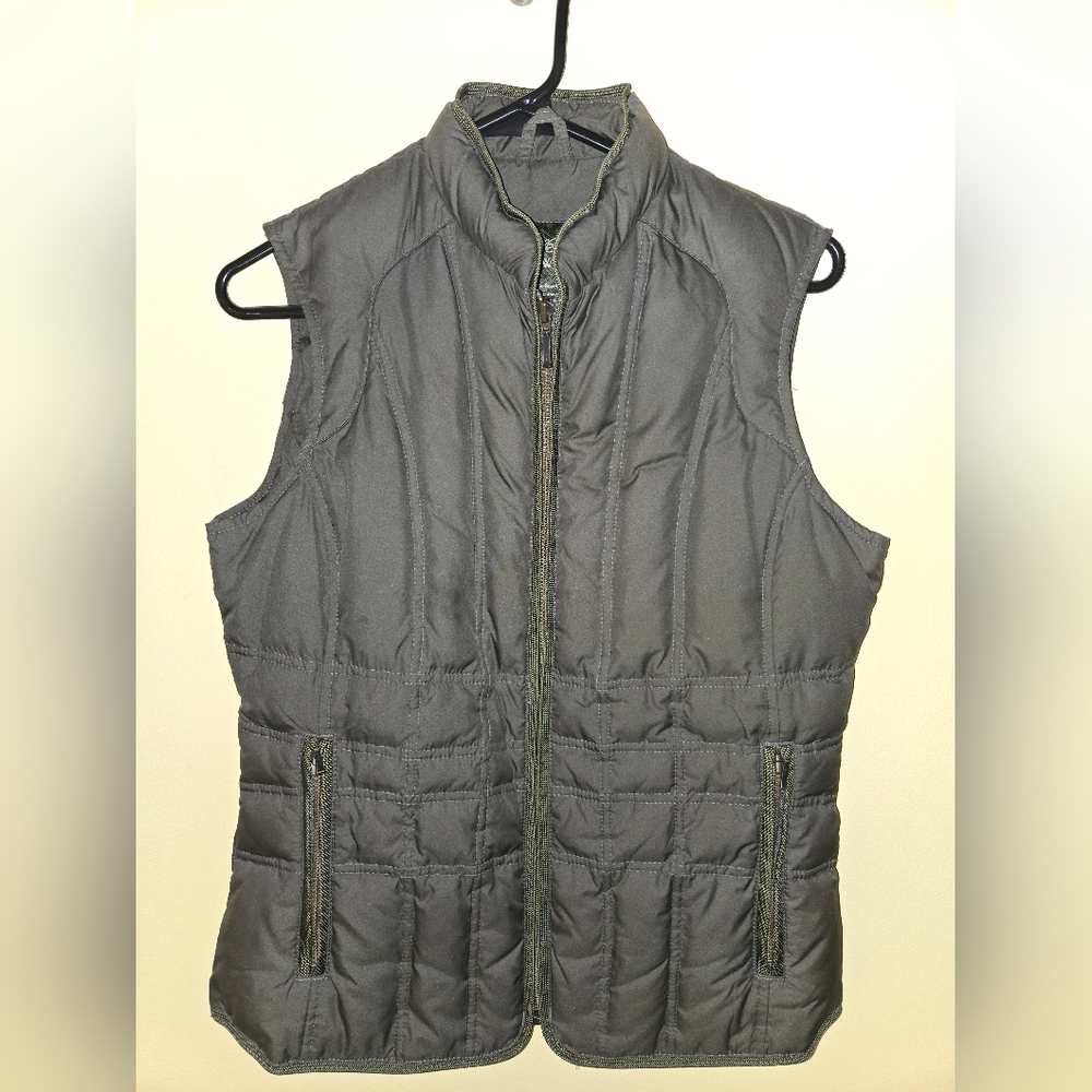 Olive Green Eddie Bauer Goose Down Vest